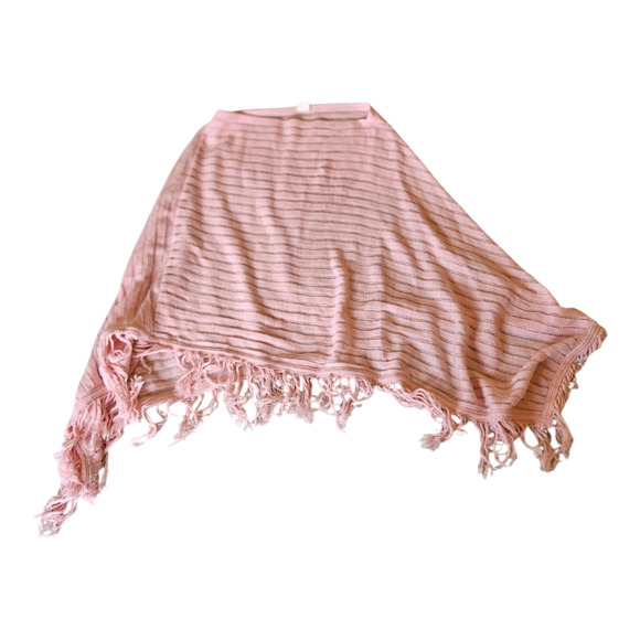 Pink Knit Pullover Shawl - Picture 1 of 6